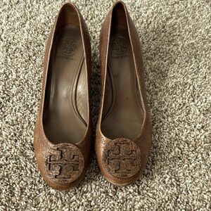 Women’s Tory Burch Size 10 Brown Leather Wedges